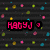 Pixelated image with four distinct sections showing text overlays on various backgrounds including dots, fabric, and paper clips.