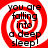 Red and white spiral background with black text reading "you are falling into a deep sleep!" in four identical