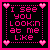 Pixelated text with pink hearts on black backgrounds, each containing distinct phrases in pink block letters