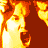Animated contact sheet of a person's face in various angry expressions with mouth open, displayed as 3x3 grid of sampled frames on gray background.