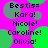 Static image with bright pink background, green circles, and black text listing names.