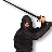 A 48x48 pixel buddy icon featuring a split composition with a ninja figure on the left and a Teenage Mutant Ninja Turtle character on the right, accompanied by text below.