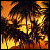 Pixelated static image of a figure with dark hair and glowing yellow-orange light effects against a dark background.