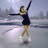 Animated contact sheet showing a female ice skater performing various moves on an outdoor rink with trees in the background.