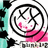 Pixelated icon with circular symbol and pink text on black background, featuring repeated phrases about holding, touching, and kissing.