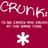 Pixelated red background with white text 'CRunk' and a white asterisk symbol below.