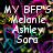 Pixelated text list of names over colorful abstract background with visible text reading "What Would I do Without Them?".