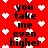 Red background with white pixelated hearts and black text repeating 'you take me even higher' in a pattern