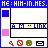 25 pixel-art chat bubbles with blue borders, pink accents, and a yellow smiley face in the top-left corner of each bubble