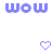 Animated contact sheet of a pixel art buddy icon featuring repeated 'WOW' text, heart symbols, and 'I ABSOLUTELY NEED YOU' phrases in blue and black on white background with gray transparency area.