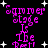 Pixelated text reads "Summer stage Is the best!" in magenta on black background with white stars, some stars flicker between frames.