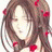 A 2-frame contact sheet showing a pixelated anime-style character with long brown hair and red accents on the left, next to black background text reading "Anime IM" and "com" on the right.