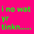 A static image with bright pink background, green text, and pixelated graphics including a blonde character head and heart symbols.