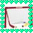 Pixelated green border frames a hockey goal with puck and player, next to pink text reading "Luv a Hockey Player" on cyan background.