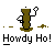 Pixelated cartoon character with brown body and white hat waving, accompanied by text promoting 'badassbuddy.com' on gray background.