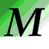 Green and white gradient background with black, gray, and green letters M e d i a in various styles