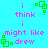 Pixelated text and green square icons on cyan background, with text and square positions shifting across frames.