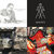 Static pixelated image showing four distinct sections with varying color schemes and content.