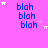 identical blue 'blah' text blocks on a pink background with scattered white stars, showing slight variations in star positions across frames