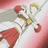 Pixelated anime-style character in white and red armor with golden accents, standing on a pinkish background next to bold black text reading "my knight in shining armor" and ":333".
