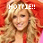 Pixelated image of a person with long wavy blonde hair wearing red clothing, overlaid with white text reading 'HOTTIE!!' against a red background.