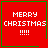Red square with green border displays 'MERRY CHRISTMAS !!!!' text; top-right and bottom-right squares have small green symbols.
