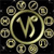 Static pixelated icon featuring a golden ornate circular frame with interlocking rings surrounding stylized lettering on a black background.