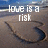 A four- beach scene with a heart drawn in sand, displaying sequential text about love and risk
