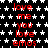 Black background with white stars and red text repeating 'love me you love emos' in a pattern