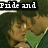 Two side-by-side pixelated images of a couple kissing, with text overlays reading "Pride and" on the left and "Prejudice" on the right.