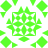A static pixel art design featuring a central green square with white cross patterns, surrounded by eight smaller green diamond shapes on a white background.