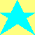 Four pixelated stars in a , each star on solid background: cyan on yellow, red on dark blue, orange on bright yellow, light blue on deep blue