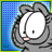 identical cartoon cat head icons with blue dotted backgrounds, each displaying the word 'nermal' in light blue text