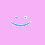 Two pixelated smiley faces on a pink background, one blue and one purple with distinct eye and mouth shapes.