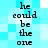 Pixelated text repeats vertically on a light blue background with white and cyan squares