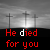 A 4-frame animated contact sheet showing a grayscale landscape with three crosses on a hill under a cloudy sky, with red text reading "He died for you" that alternates between white and black background colors across frames.