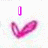 A pink V-shaped icon with a small vertical bar above it, displayed in multiple views including one with the text 'preston' below.