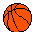 Four orange basketballs with black outlines arranged in a on gray background, each showing distinct patterns