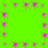 small pink starburst shapes on a bright green background, with no visible text or distinct characters