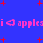 Blue background with red plus signs and pink text reading "i ♡ applesi" repeated twice horizontally.