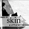 Black-and-white image of a person in profile wearing dark clothing, with text overlays and animated red hearts.