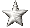 Nine star-shaped icons arranged in a , each with distinct shading and size variations against a uniform gray background