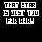 Pixelated text 'THAT STAR IS JUST TOO FAR AWAY' in white and purple on black background with scattered purple dots.
