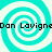 Four cyan and white spiral patterns arranged in a with black text reading "Don Lavigne" overlaid horizontally across the top and bottom