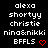 Pixelated text and a red heart icon displayed on black background, with two identical side-by-side layouts showing the same content.