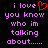 Pixelated text in purple and red on black background with a heart symbol replacing 'love' in the first line.
