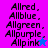 Four display text lists with color names and star icons on solid backgrounds