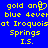 Static pixel art with yellow text on blue background displaying repeated phrases and partial text.