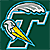 Pixelated icon of a figure with light hair holding a yellow object, outlined in blue against dark green background.