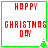 Four identical pixelated holiday-themed icons arranged in a , each with red text and green border elements